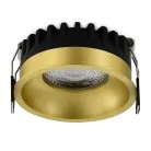 Светильник встраиваемый 10W, 874Lm, 3000K, D81,5хH39мм, IP44, матовая латунь Donolux dl20761r10w1br Crater