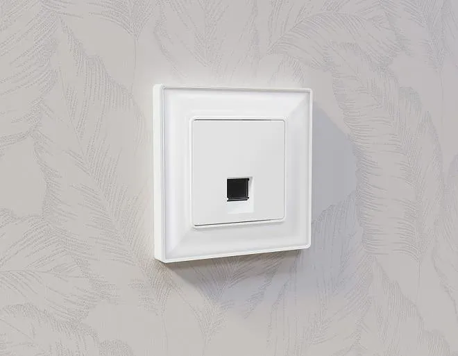 Комплект механизма компьютерной розетки RJ-45 (8P8C) CAT6A экранированной с автоматической защитной шторкой ALFA Белый матовый Volt MA132005 QUANT Комплект механизма компьютерной розетки RJ-45 (8P8C) CAT6A экранированной с автоматической защитной шторкой ALFA Белый матовый Volt MA132005 QUANT