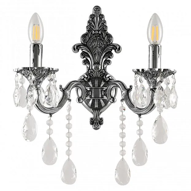 Бра с хрустальными подвесками Bohemia Ivele Crystal AL7801B14/2/175 B NB