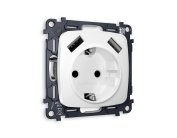 Комплект механизма электрической розетки OMEGA с usb Ambrella Volt MO109010 QUANT