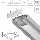 Профиль встраиваемый 2м для монтажа треков BARRA BASE в ПВХ потолок 1коробка=6шт Lightstar 502420-6AI
