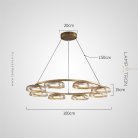 Кольцевые люстры и светильники CRISPIN R 8 плафонов. Янтарное стекло Lampatron 8767-24669