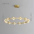 Кольцевые люстры и светильники SEMUND 12 шаров. Цвет Латунь Lampatron 8098-22146