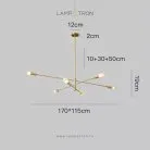 Люстра RADIANT 6 ламп. Цвет: Латунь Lampatron f-radiant-brass-6 8170-22366