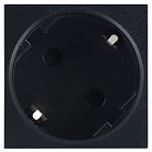Розетка 2К+З нем.ст., 45 гр., с з/ш, черн. матовая Donel DF6DANMS 45х45