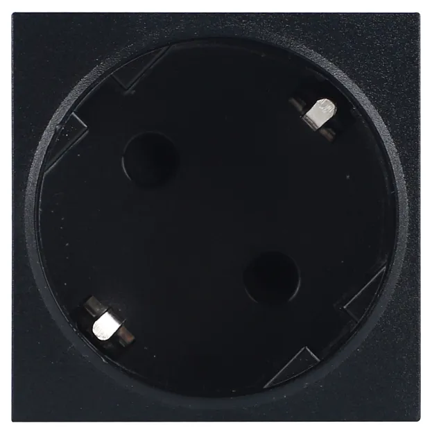 Розетка 2К+З нем.ст., 45 гр., с з/ш, черн. матовая Donel DF6DANMS 45х45 Розетка 2К+З нем.ст., 45 гр., с з/ш, черн. матовая Donel DF6DANMS 45х45