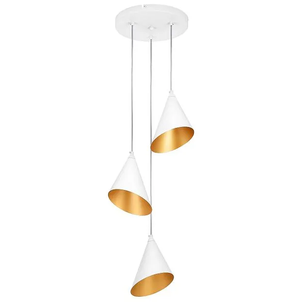 Люстра 3х6W(led) G9 БЕЛЫЙ/ЗОЛОТО Lightstar 757036 Cone GW