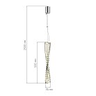 Светильник подвесной Латунь/Прозрачный LED 1*11W 3000K ST-LuceSL6205.303.01 ELICA