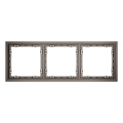 Рамка пластиковая на 3 пост, (капучино) Voltum VLS100314 S70