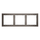 Рамка пластиковая на 3 пост, (капучино) Voltum VLS100314 S70