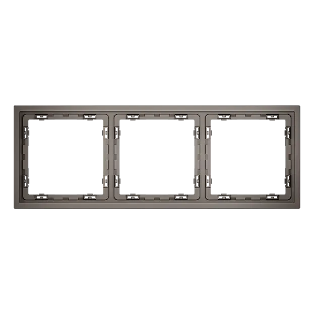 Рамка пластиковая на 3 пост, (капучино) Voltum VLS100314 S70