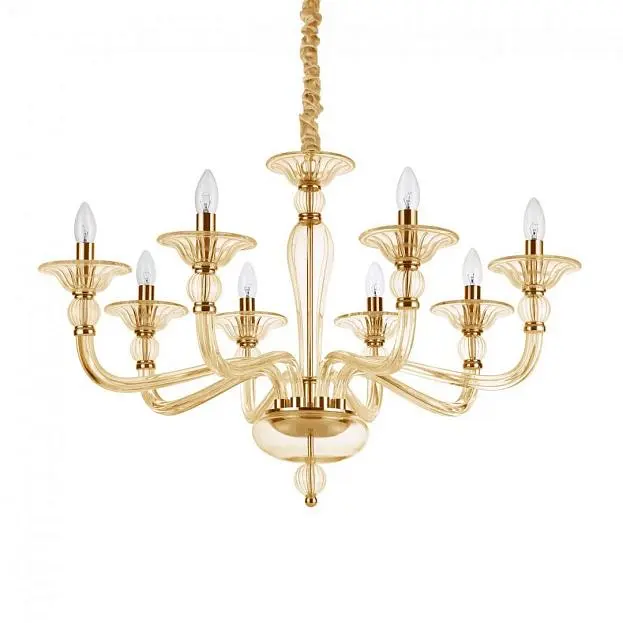 Подвесная люстра Ideal Lux 159973 DANIELI SP8 AMBRA