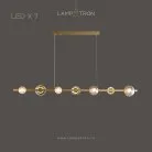 Реечный, рядный светильник BOOSTER LONG 7 ламп. Цвет Латунь Lampatron 6944-21033