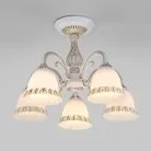 Потолочная люстра Eurosvet 60107/5 белый с золотом a045771 Campina