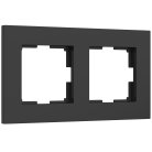 Рамка на 2 поста (черный матовый) Werkel W0022908 Slab a062800