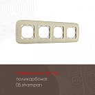 Рамка из поликарбоната на 4 поста Arte Milano 505.05-4.shampan am