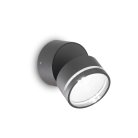 Уличный настенный светильник Ideal Lux 285450 OMEGA AP ROUND ANTRACITE 3000K