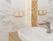 Комплект механизма 2-клавишного перекрестного выключателя 10A-250V OMEGA Бежевый матовый Volt MO323030 QUANT