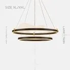 Кольцевые люстры и светильники DIGNITY Размер XXL. Цвет Черный + Латунь Lampatron 5687-14818