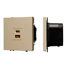 Механизм розетки с быстрой USB зарядкой SCT-NOBE-MUAC-SFPL-FC-GD (65W, QC3) Arlight 054318