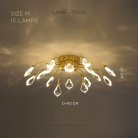 Потолочная люстра GLORIOLE CH Размер M. 16 LED. Lampatron gloriole-ch-m 9131-26019