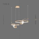 Кольцевые люстры и светильники BIRDIE LUX Тип B. Цвет Розовое Золото Lampatron 5931-15721