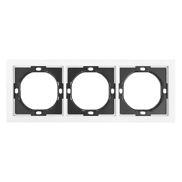 Рамка 3-местная, PFR00-3003-01, белая магнолия Stekker 50458 Мия