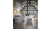 Подвесной светильник Lumina Deco LDP 6035-36 BK+GD Richmond