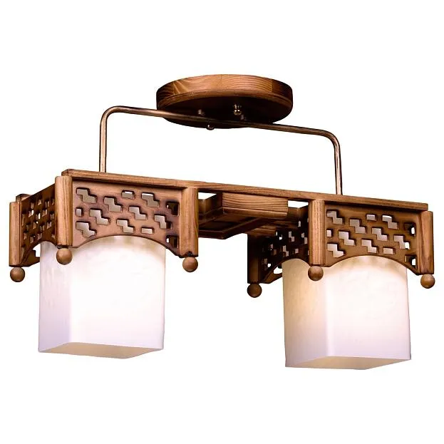 ветильник потолочный, E27, 2x60W деревянный стиль Velante 559-707-02 Деревянный стиль