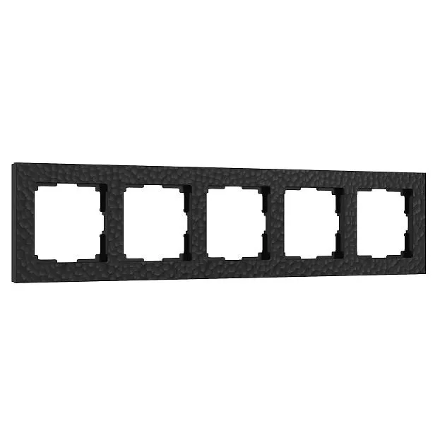 Рамка на 5 постов Werkel W0052408 (черный) Hammer a052531