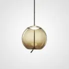 Подвесной светильник WICK Модель A. Цвет плафона янтарь. Цвет металла латунь. Lampatron wick-amber-a 1849-1876