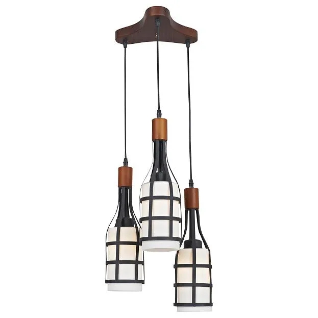 светильник подвесной, E27, 3x60W Velante 589-706-03 Деревянный стиль