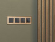 Комплект механизма 2-клавишного перекрестного выключателя 10A-250V ALFA Графит мягкое касание Volt MA903030 QUANT