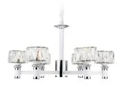 Подвесная светодиодная люстра белый/хром 120W D730*370 (Без ПДУ) Ambrella light TR4518/6 WH/CH