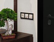 Комплект механизма электрической розетки 2USB С+C 20W (быстрая зарядка) с/з на винтовых зажимах 16A-250V ALFA Бежевый глянец Volt MA310510 QUANT