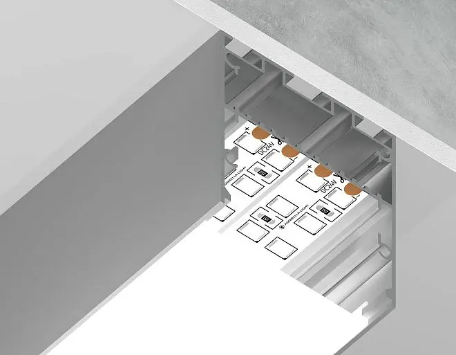 Алюминиевый профиль накладной/подвесной Ambrella light GP3050AL Profile System