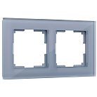 Рамка на 2 поста Werkel W0021115 (серый,стекло) a050964 Favorit