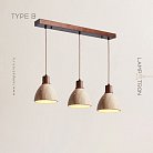 Готовая комбинация светильников MELIUS TRIO Тип B. Темное дерево. Планка Lampatron 7400-20439