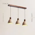 Готовая комбинация светильников MELIUS TRIO Тип B. Темное дерево. Планка Lampatron 7400-20439