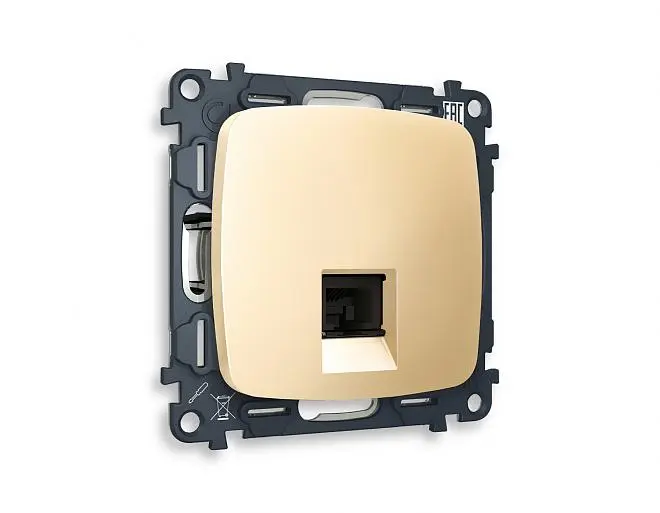 Комплект механизма компьютерной розетки Ambrella Volt MO612010 QUANT Комплект механизма компьютерной розетки Ambrella Volt MO612010 QUANT