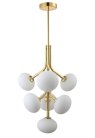 Подвесная люстра Crystal Lux ALICIA SP7 GOLD/WHITE