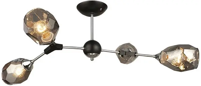 Потолочная люстра Imex MD.4209-4-S CH+BK Потолочная люстра Imex MD.4209-4-S CH+BK