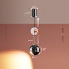 Подвесной светильник TAVE Цвет жемчужно-черный. С лифтом. Теплый свет Lampatron 8644-24147