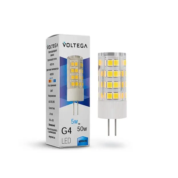 Светодиодная лампа Voltega 7184 Simple Capsule 5W 4000K G4 VG9-K3G4cold5W
