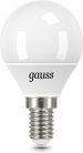 Лампа Gauss 105101307 Шар 6.5W 550lm 6500K E14 LED