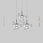 Подвесной светильник BUBBLE B BLACK LUX 3 подвеса Lampatron 8326-22695