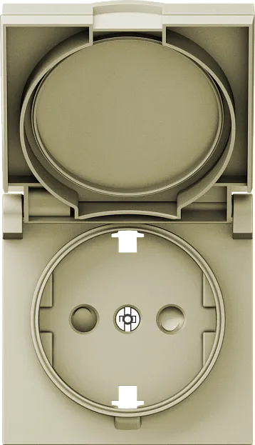 Накладка для розетки Schuko с заземлением, с крышкой, 16A 250 В~, шампань, Donel DE45451 A07 Накладка для розетки Schuko с заземлением, с крышкой, 16A 250 В~, шампань, Donel DE45451 A07