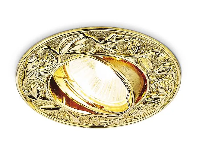 Встраиваемый точечный светильник MR16 с поворотным механизмом Ambrella light 711 G золото MR16