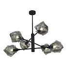 Потолочная люстра на штанге ST Luce Portici SL1175.402.06 Черный/Серо-зеленый E14 6*40W