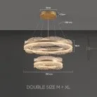 Кольцевые люстры и светильники ERLAN Два кольца. Double M+XL Lampatron 8830-24866